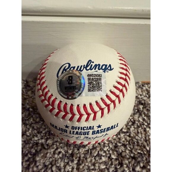 John Smoltz signed "Smoltzie" autographed OMLB Baseball Atlanta Braves Beckett - Picture 3 of 3